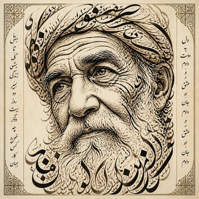 close-up portrait of an elderly person with expressive weathered features