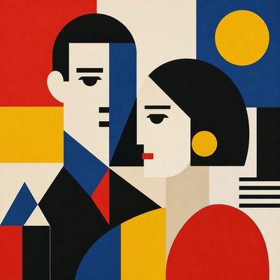 portrait of two people together