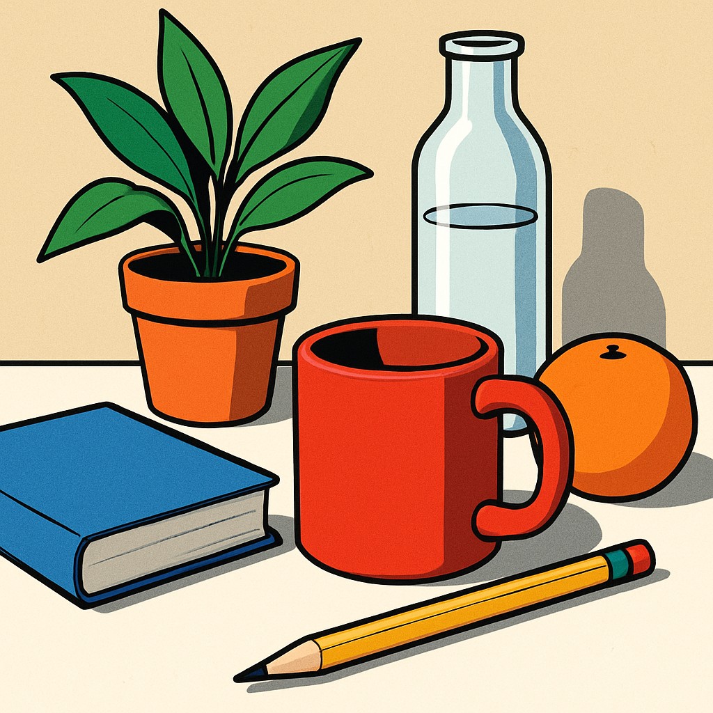 still life with everyday objects