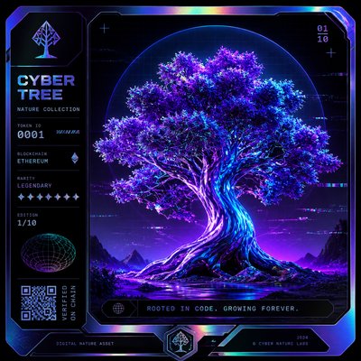 a tree in nature — Crypto Art Style