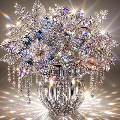 bouquet of flowers in a glass vase