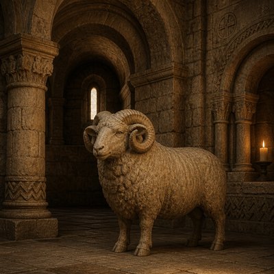 animal standing in natural pose — Romanesque Architecture