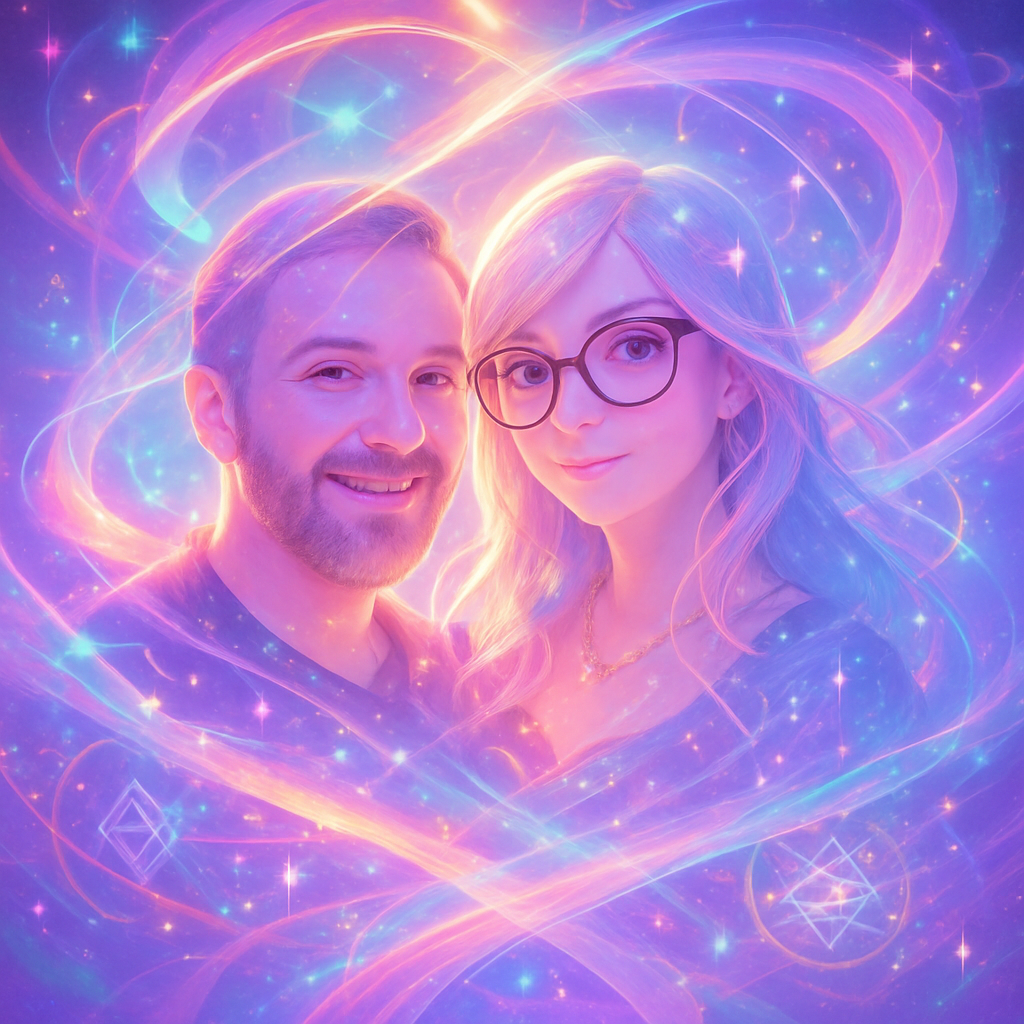 a man and a woman are posing for a picture