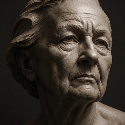 close-up portrait of an elderly person with expressive weathered features