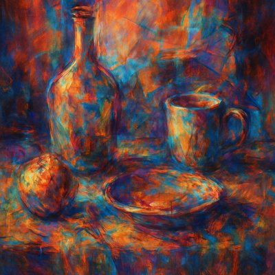 still life with everyday objects