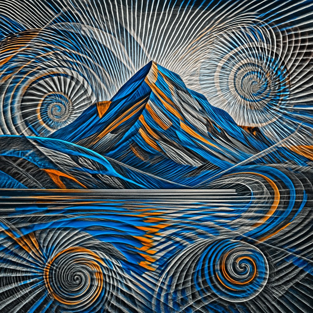 serene landscape with mountains and water