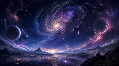 sweeping panoramic landscape with a dramatic sky