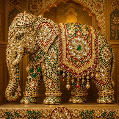 animal standing in natural pose — Mughal Jewelry Design