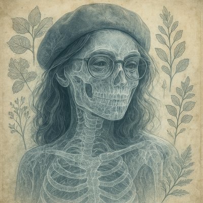 Botanical X-Ray Collage Style Transfer Example