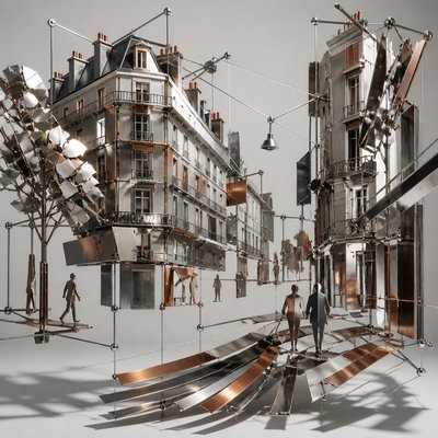 Kinetic Sculpture Art Style Style Transfer Example