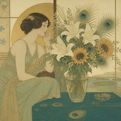 bouquet of flowers in a glass vase