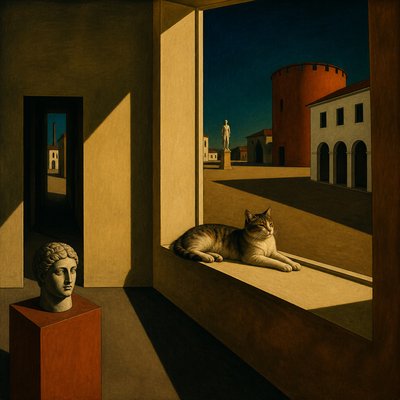 a cat lounging in a sunlit window