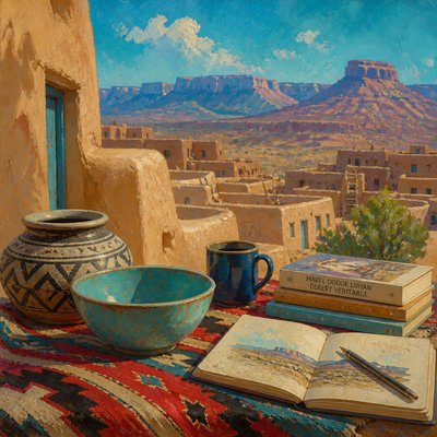still life with everyday objects — Taos Art Style