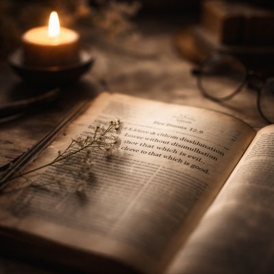 “Let love be without dissimulation. Abhor that which is evil; cleave to that which is good.” (Romans 12:9, KJV)
