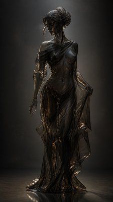 full-length portrait of an elegant figure