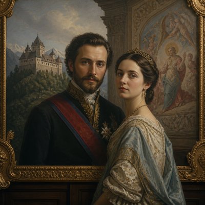 portrait of two people together