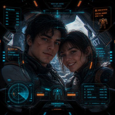 portrait of two people together
