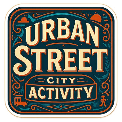 urban street with city activity