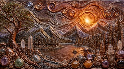 sweeping panoramic landscape with a dramatic sky