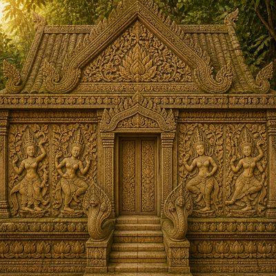 house with front view — Cambodian Art Style