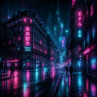 Cyberpunk Sci-Fi Art Style Transfer Example