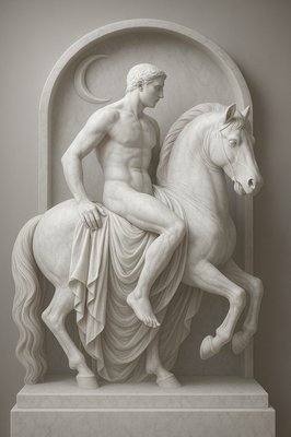 a statue of a man riding a horse