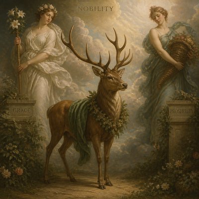 animal standing in natural pose — Allegorical Painting Art Style