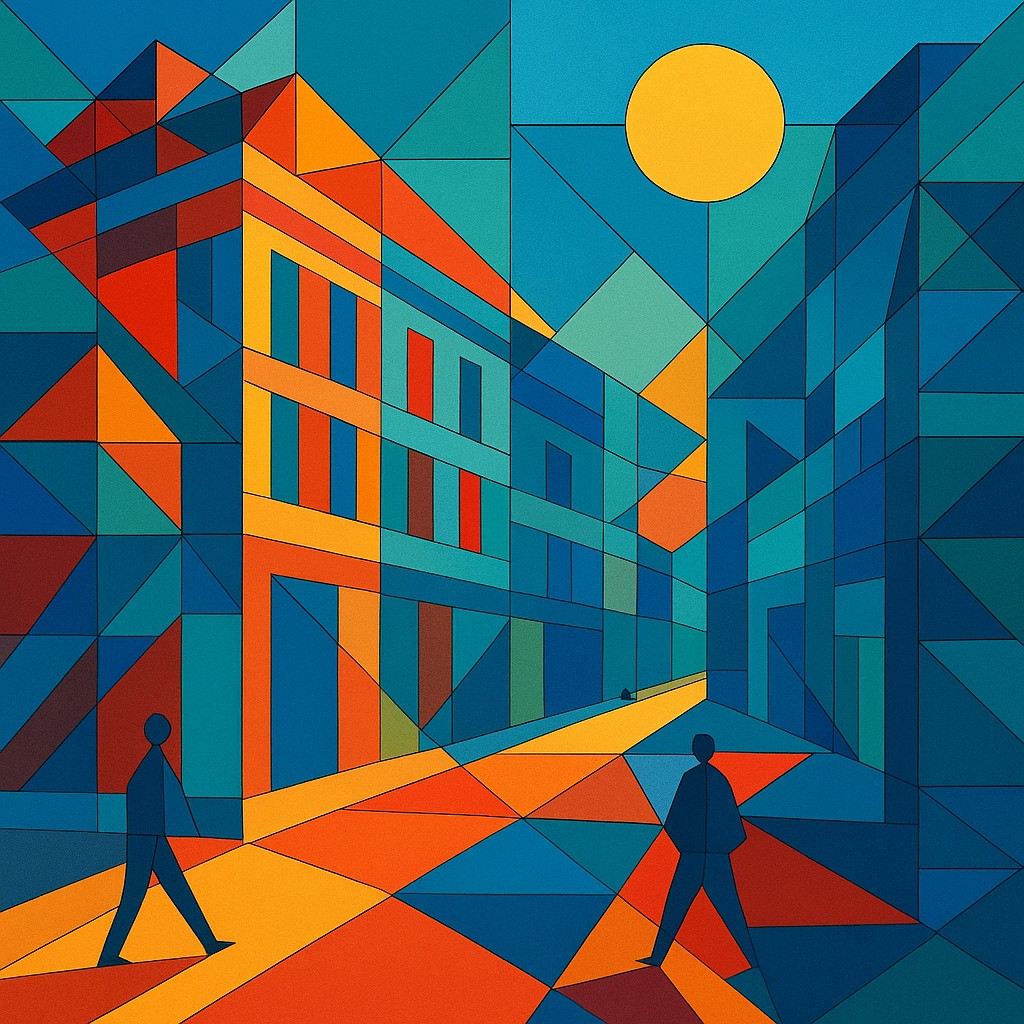 Geometric Abstract Art Style Style Transfer Example