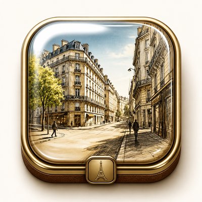 Skeuomorphic Icon Design Style Transfer Example