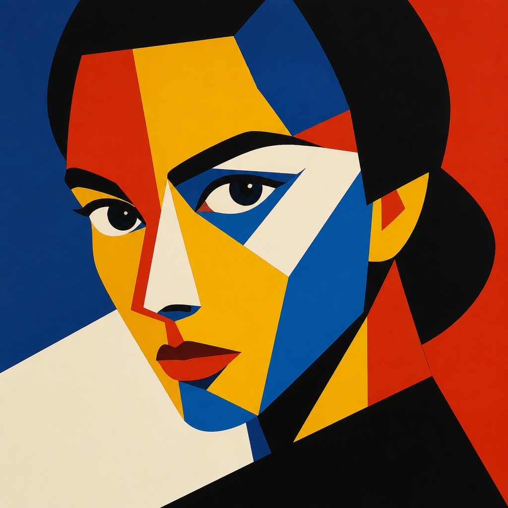 Hard-edge Painting Style AI art example
