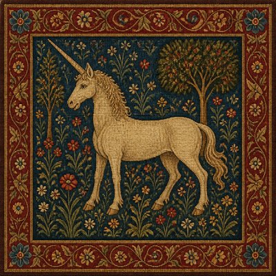 animal standing in natural pose — Woven Tapestry Art Style