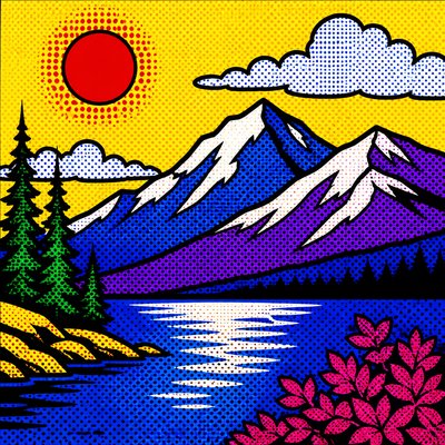 serene landscape with mountains and water