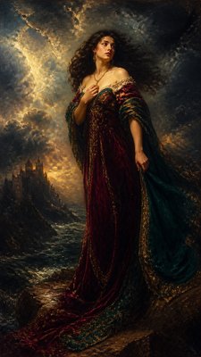 full-length portrait of an elegant figure