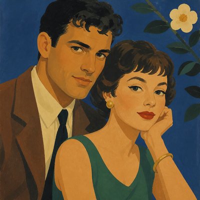 portrait of two people together