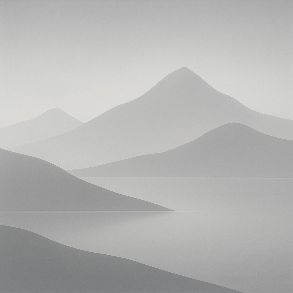 serene landscape with mountains and water