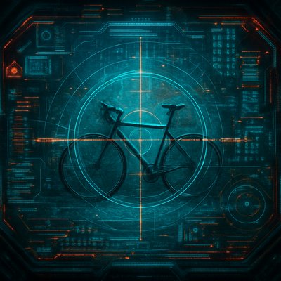 bicyle resting against a wall