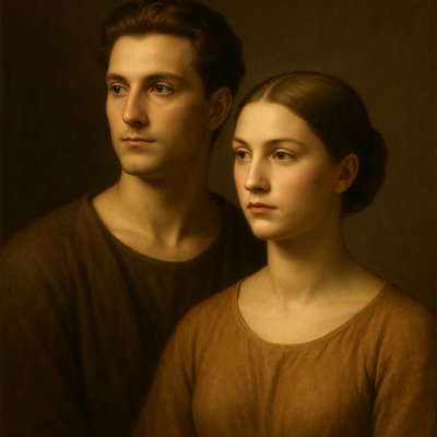 portrait of two people together