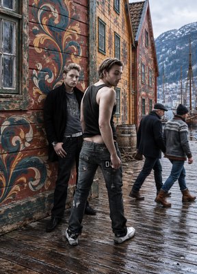a group of young men standing next to each other