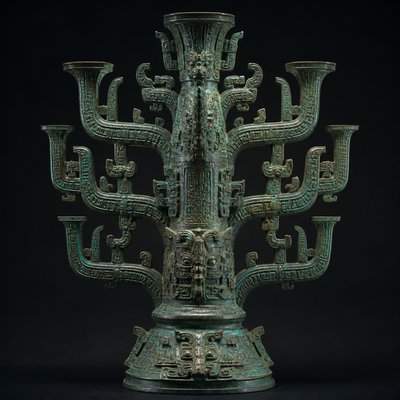 a tree in nature — Ancient Chinese Bronze Art Style