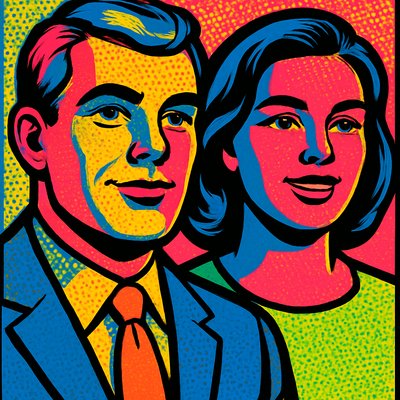 portrait of two people together