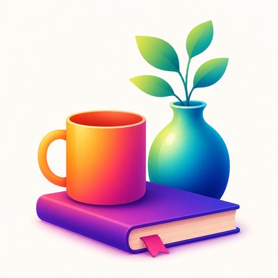 still life with everyday objects — Gradient Icon Design