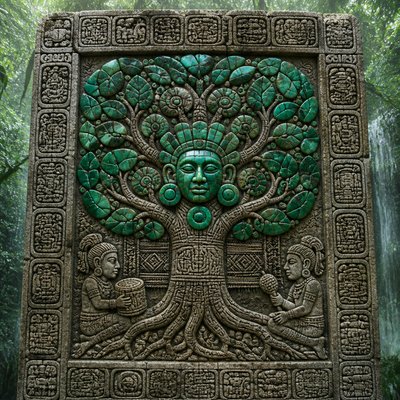 a tree in nature — Belizean Art Style