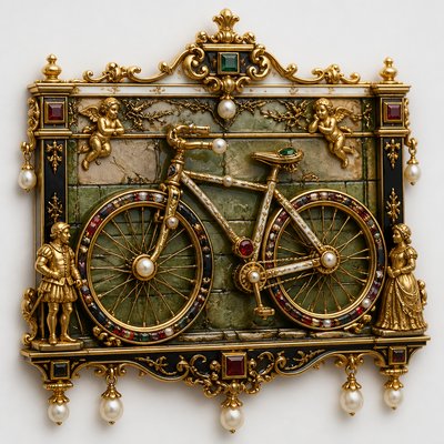 bicyle resting against a wall — Renaissance Jewelry Design