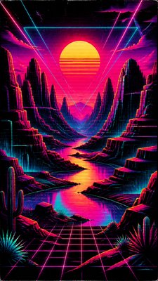 a desert canyon under a dramatic sunset sky, no people