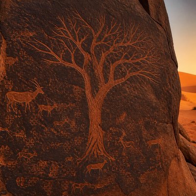a tree in nature — Namibian Art Style