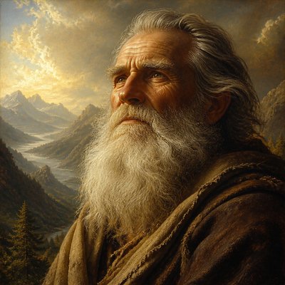 close-up portrait of an elderly person with expressive weathered features