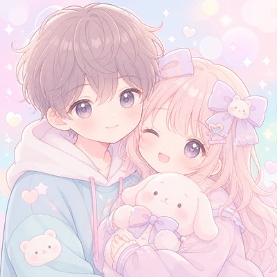 portrait of two people together