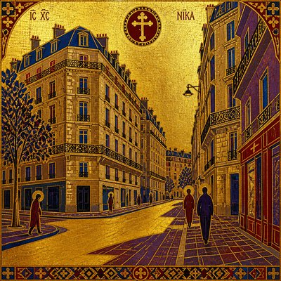 Byzantine Religious Art Style Transfer Example