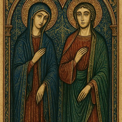 portrait of two people together