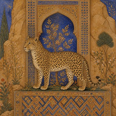 animal standing in natural pose — Afghan Art Style